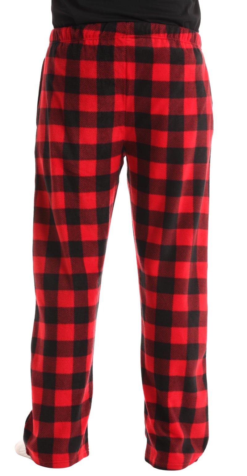 #FollowMe 45902-1A-XXXL Polar Fleece Pajama Pants for Men/Sleepwear/PJs, Red Buffalo Plaid, XXX-Large - Image 2